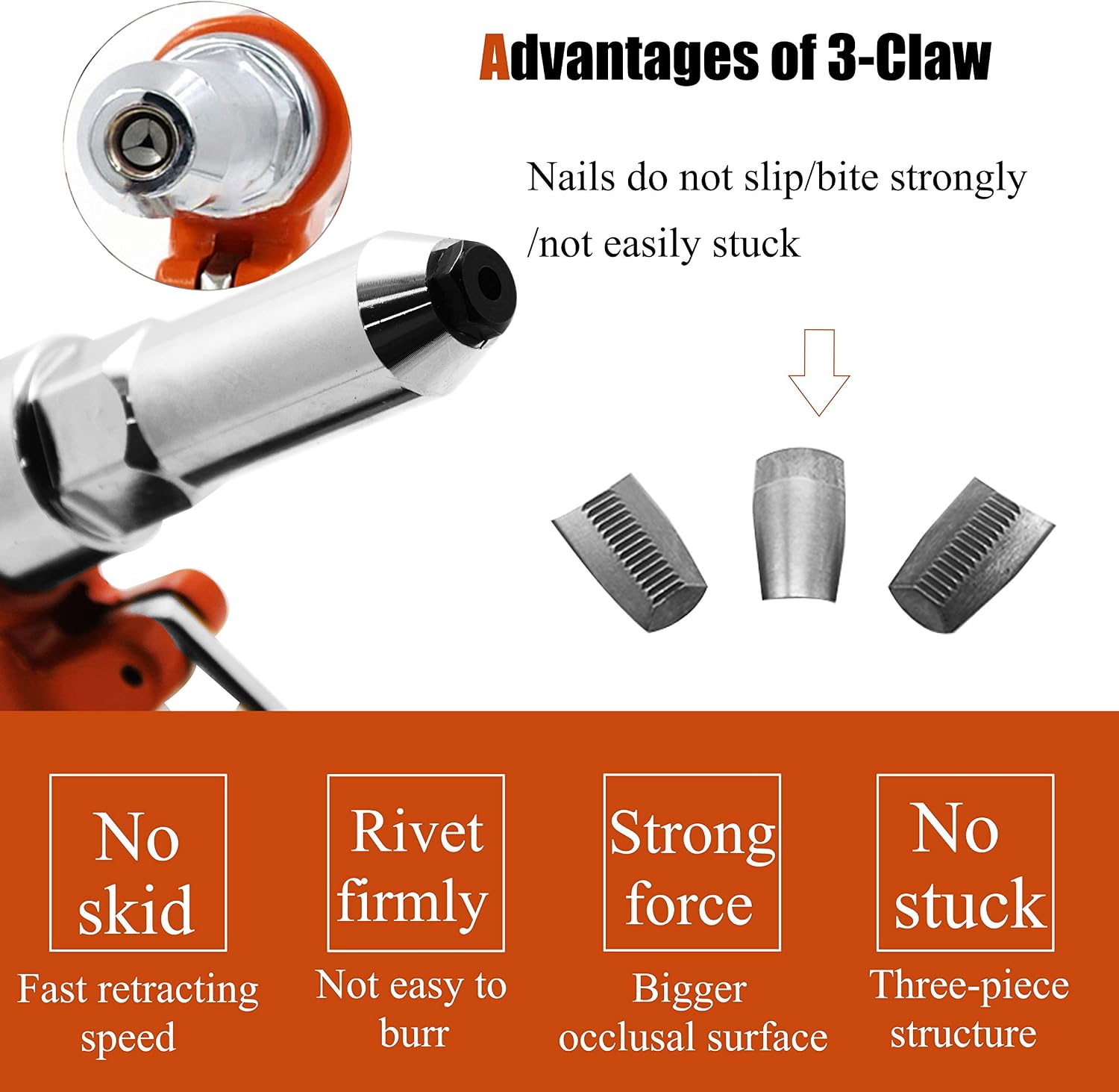 Air Hydraulic Double Power Pop Rivet Gun Industry Pneumatic Pop Riveter Heavy Duty Riveting Tool Kit for 1/8 5/32 3/16 1/4 Pneumatic Riveted Nut