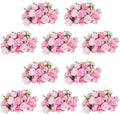 NUPTIO Flower Ball Arrangement Bouquet - 10 Pcs 14.2 inch Diameter Pink Fake Flowers Roses Balls for Centerpieces Tables - Artificial Rose Arrangements for Wedding Centerpiece Table Decorations