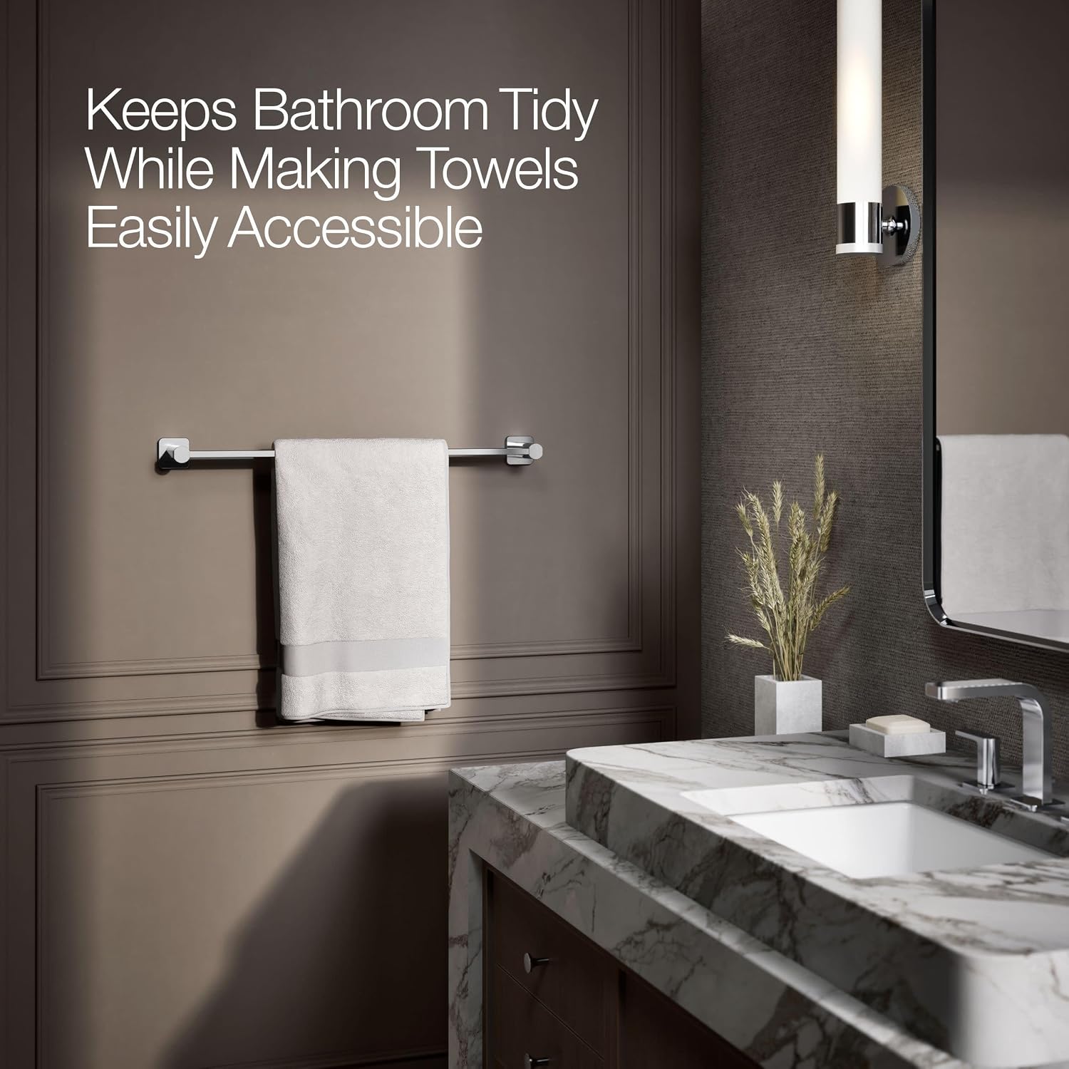 Kohler 23525-CP Parallel® 24' Towel bar, Polished Chrome