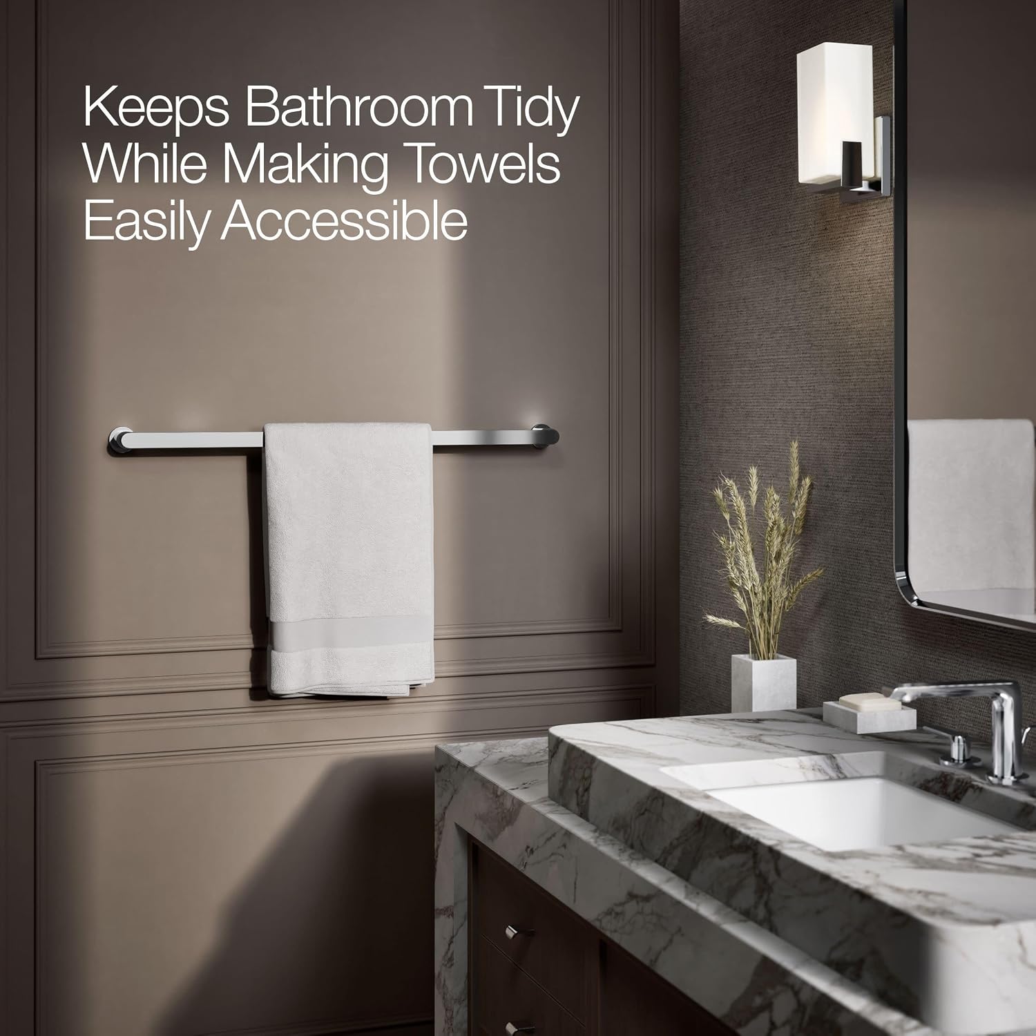 Kohler 97027-CP Avid® 30' Towel bar, Polished Chrome