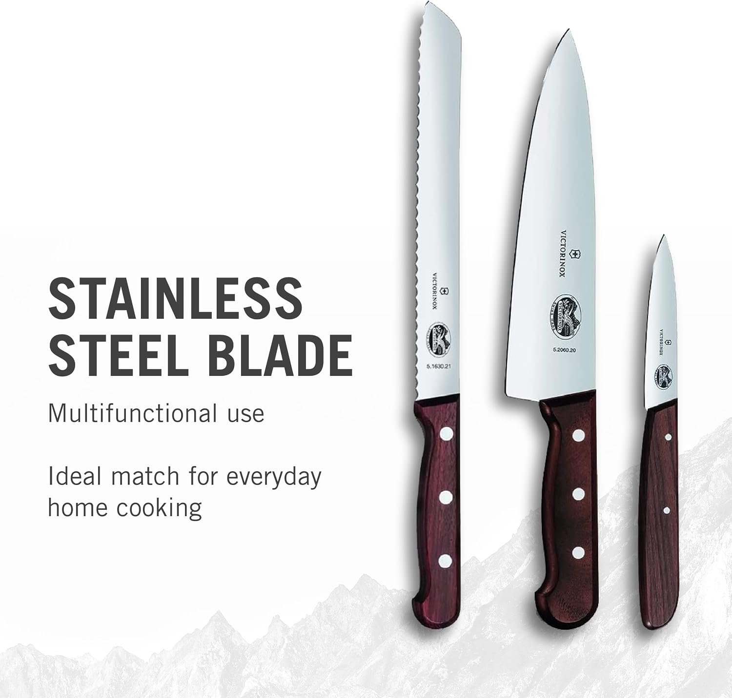 Victorinox Rosewood 3-Piece Flat Knife Set