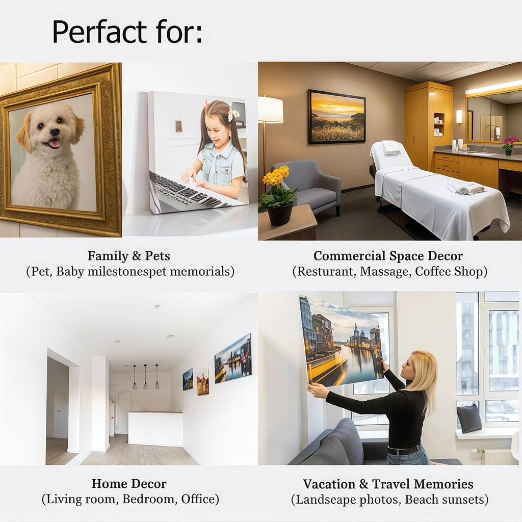 HoozGee Orloff Horse Art Prints by Emil Volkers Built-in Wooden Framed A Black Horse and A White Dog Classic Vintage Oil Painting Canvas Prints Gallery Wall Decor (48'x36' FRAME)