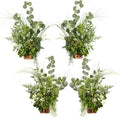 Ling's moment 17.5' Tall Free-Standing Artificial Flowers Arrangements 4 pcs Wedding Aisle Runner Chair Decorations White & Green Centerpieces for Ceremony Reception Rose Floral Party Outdoor