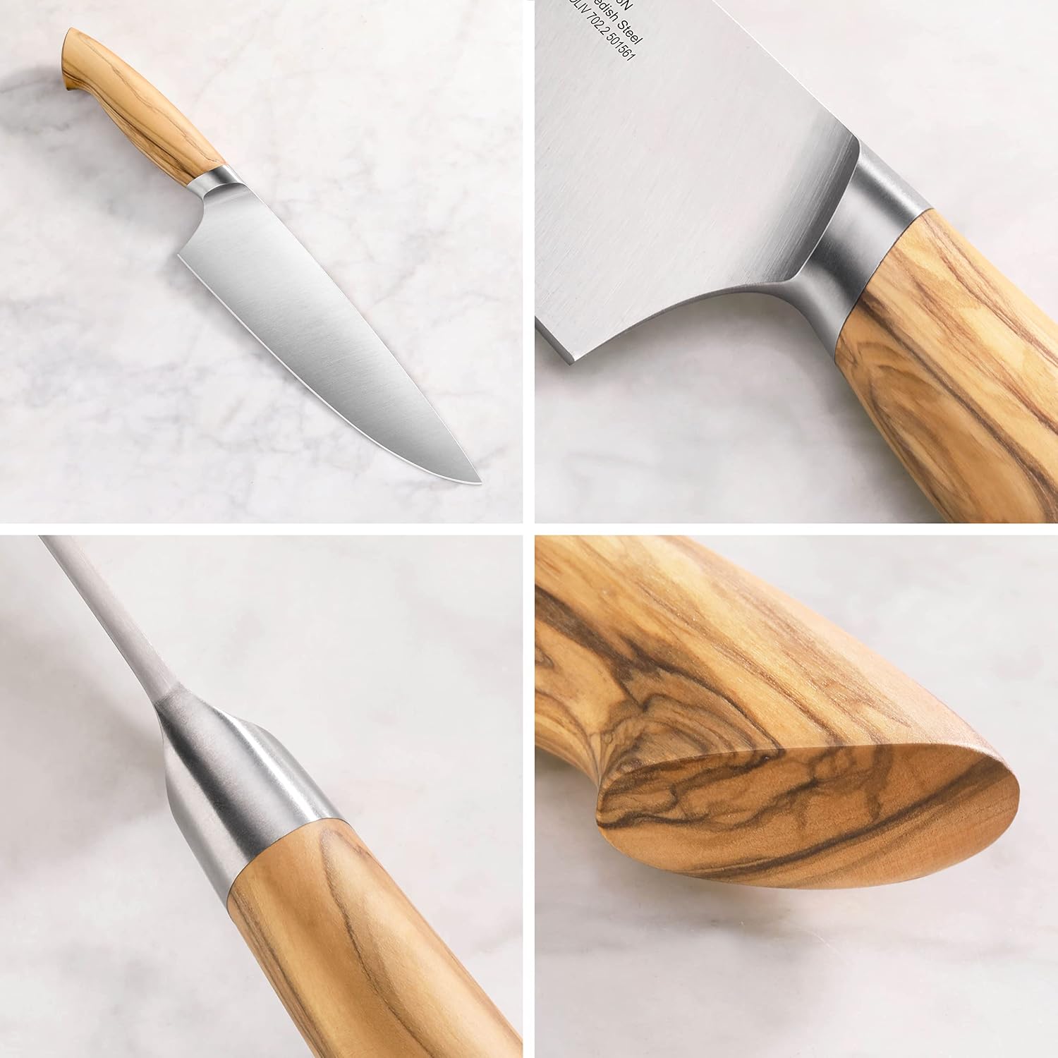 Cangshan OLIV Series 15-Piece Knife Block Set, Forged Swedish 14C28N Steel, Maple Block, 501691