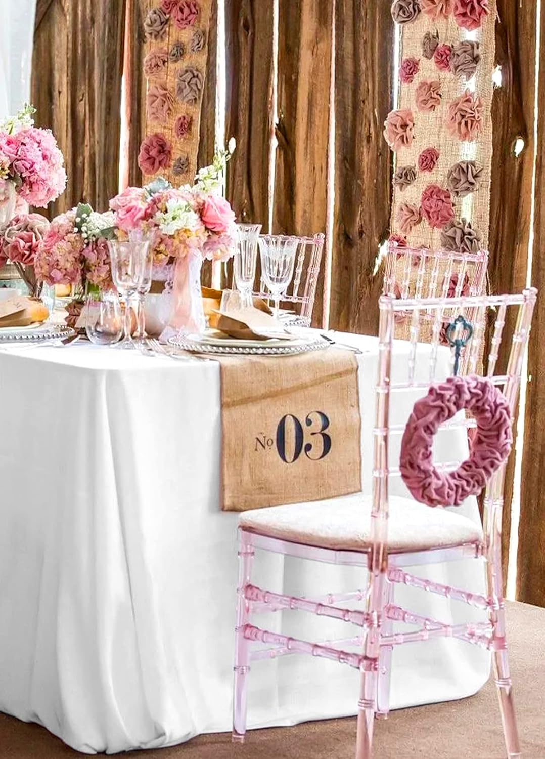 12 Pack White Tablecloths for 8ft Rectangle Tables 90 x 132 Inch - Polyester Table Cover Stain and Wrinkle Resistant Washable Fabric Table Clothes for Wedding Party Banquet Reception Restaurant