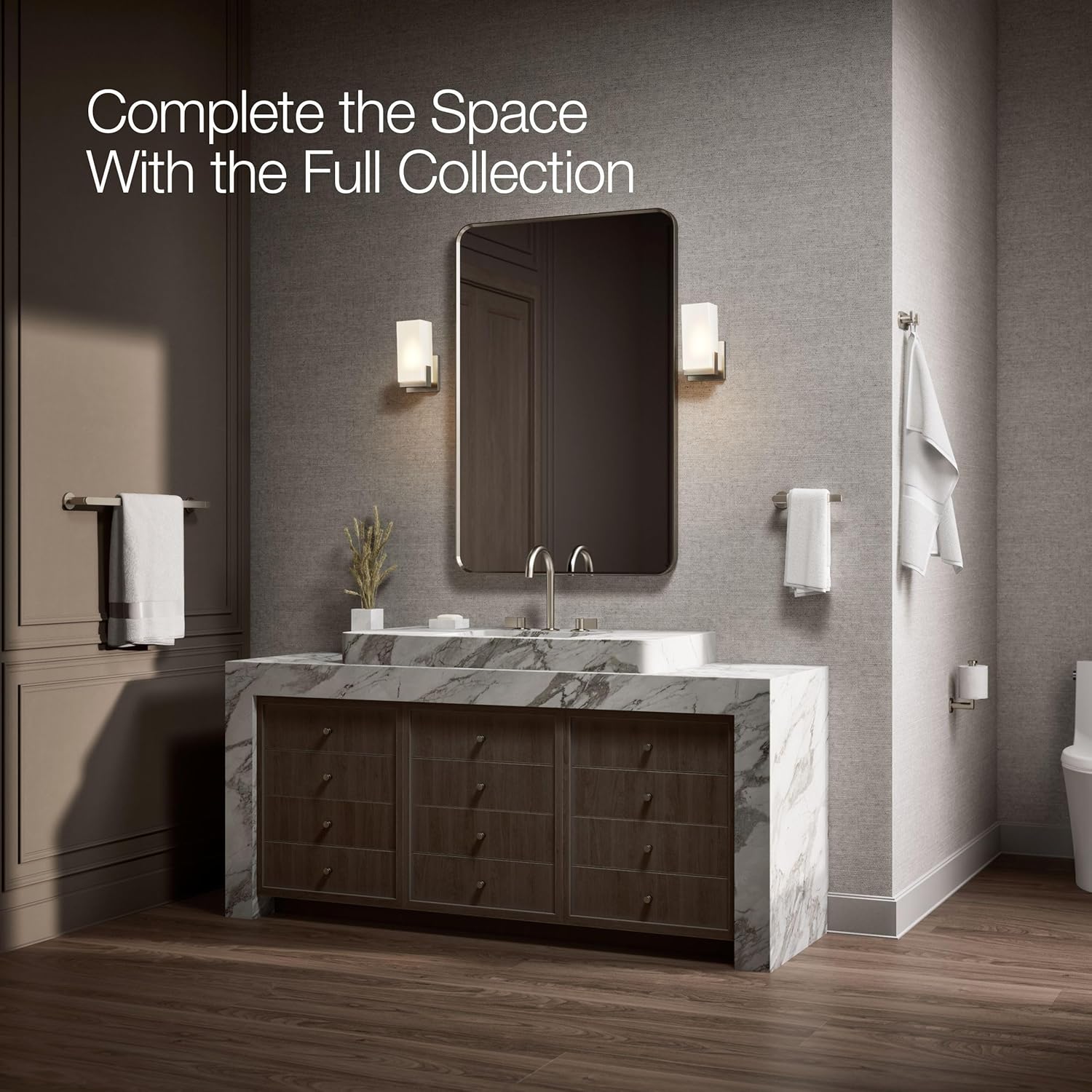 Kohler 73142-BN Composed® 24' Towel bar, Vibrant Brushed Nickel