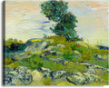 A&T ARTWORK The Rocks by Vincent Van Gogh. The World Classic Art Reproductions, Giclee Canvas Prints Wall Art for Home Decor,45x36x1.5 inches
