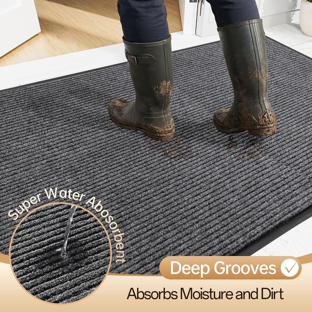 Amyracel Front Door Mat Indoor Outdoor Entrance, 36' x 120' All-Season Waterproof Doormat for Enterway, Heavy Duty Commercial Floor Mat, Fade Resistant, Rubber Back, Low Profile, Easy Clean