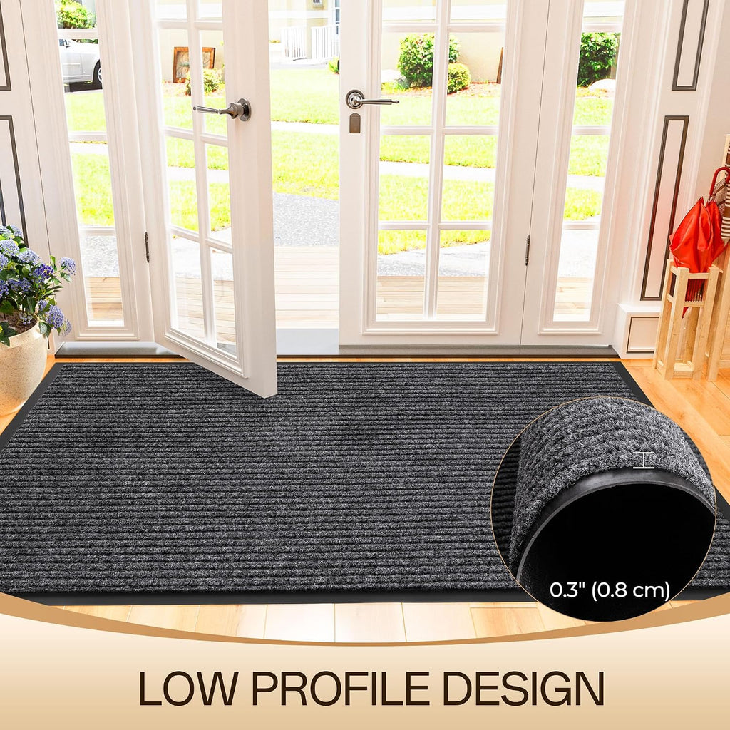 Amyracel Front Door Mat Indoor Outdoor Entrance, 36' x 120' All-Season Waterproof Doormat for Enterway, Heavy Duty Commercial Floor Mat, Fade Resistant, Rubber Back, Low Profile, Easy Clean
