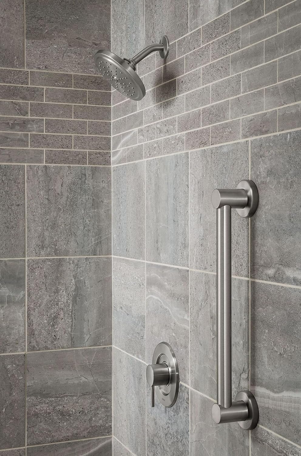 Moen YG0442BN Bathroom Safety 42-Inch Stainless Steel Modern Bathroom Grab Bar, Brushed Nickel