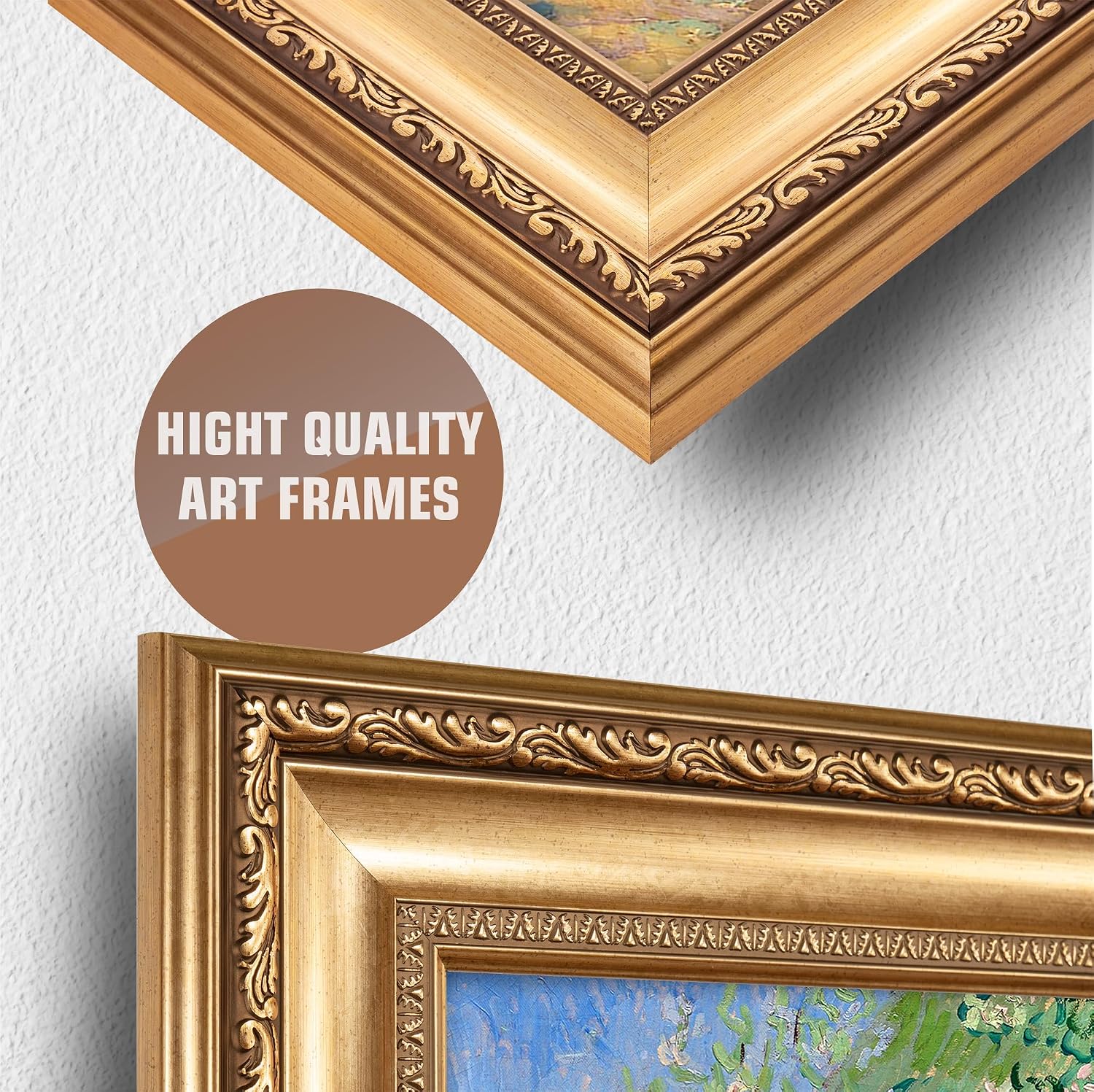 First Steps, after Millet by Vincent Van Gogh Framed Size:30x36 inches,Image Size:24x30 inches,Golden Frame The World Classic Art Reproductions,Wall Art for Home Decor