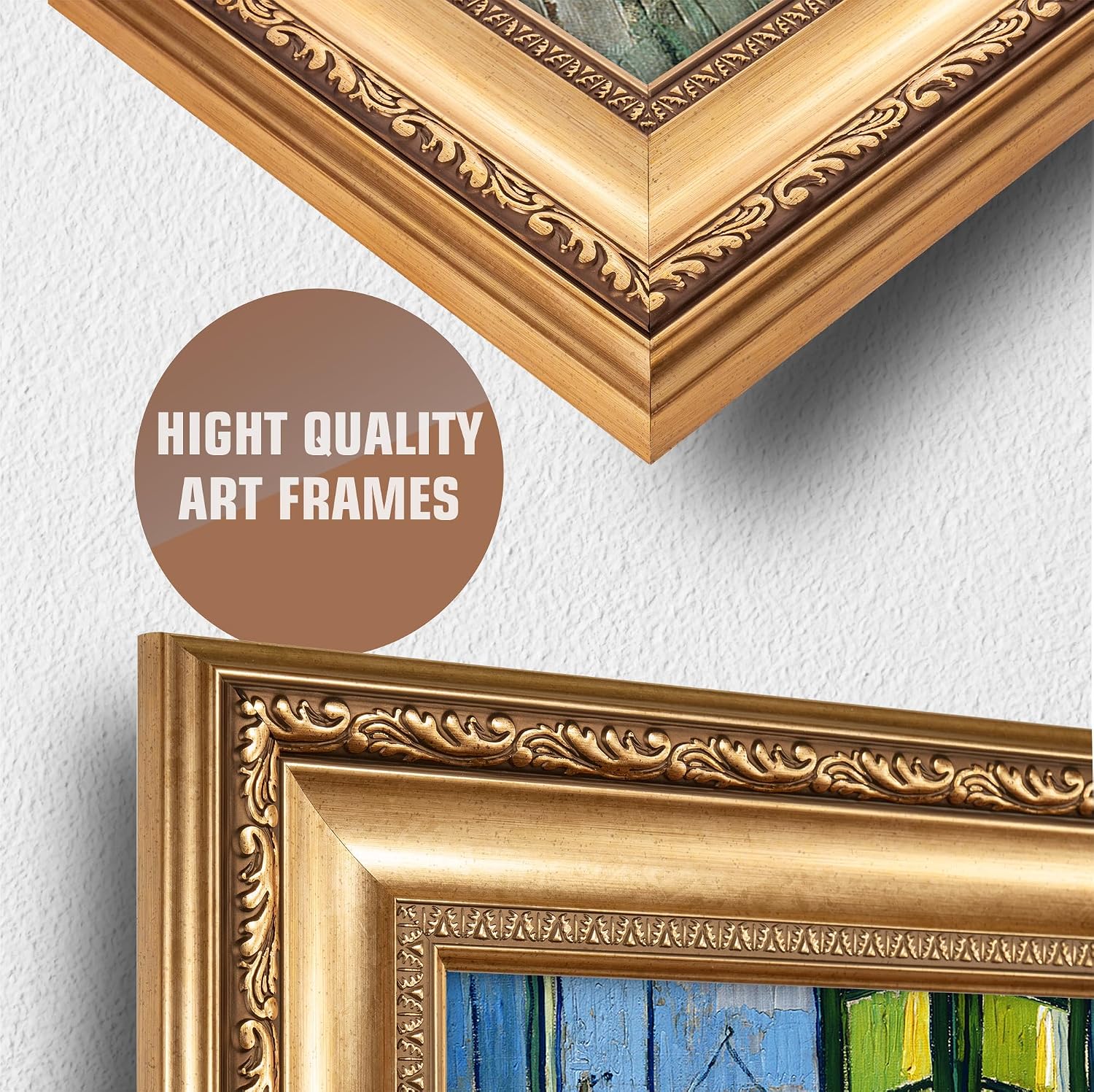 Bedroom in Arles by Vincent Van Gogh Framed Size:30x36 inches,Image Size:24x30 inches,Golden Frame The World Classic Art Reproductions,Wall Art for Home Decor