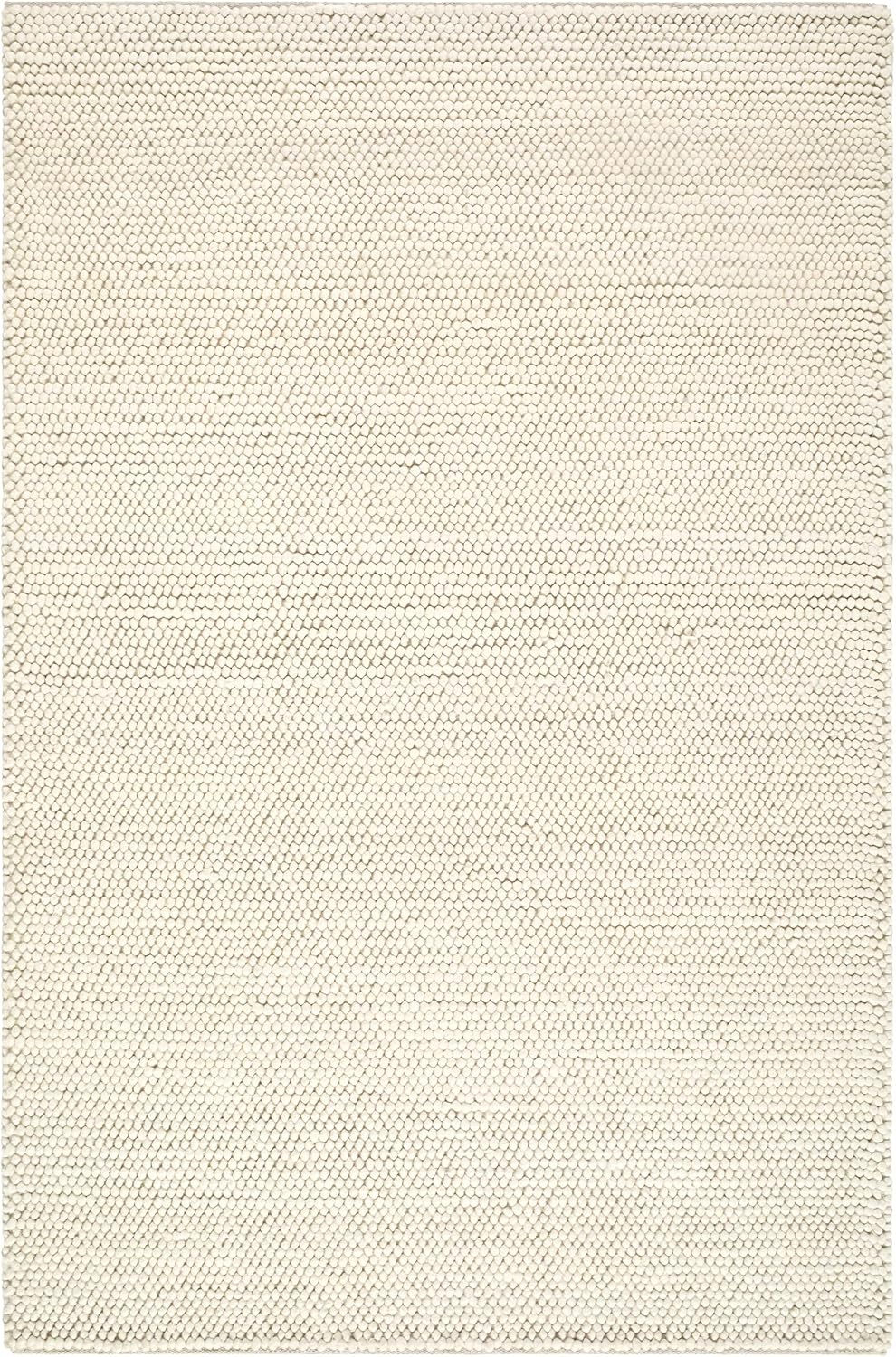 BoutiqueRugs Beige Textured Transitional Wool 6x9 Area Rug Hand Woven Bohemian Clayne Living Room Bedroom Dining Room Home Office Apartment Stain Resistant Non-Shedding Pet Friendly