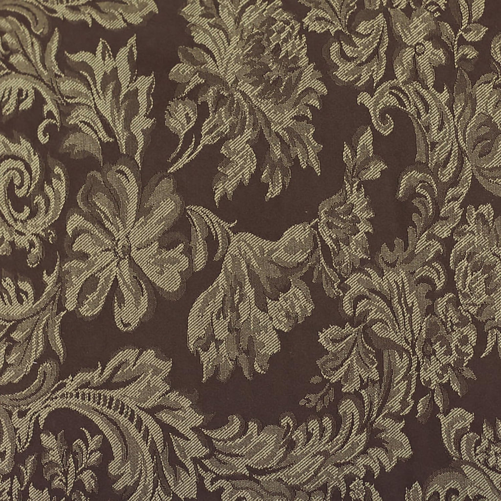 Ultimate Textile Miranda 120-Inch Round Damask Tablecloth Chocolate Brown