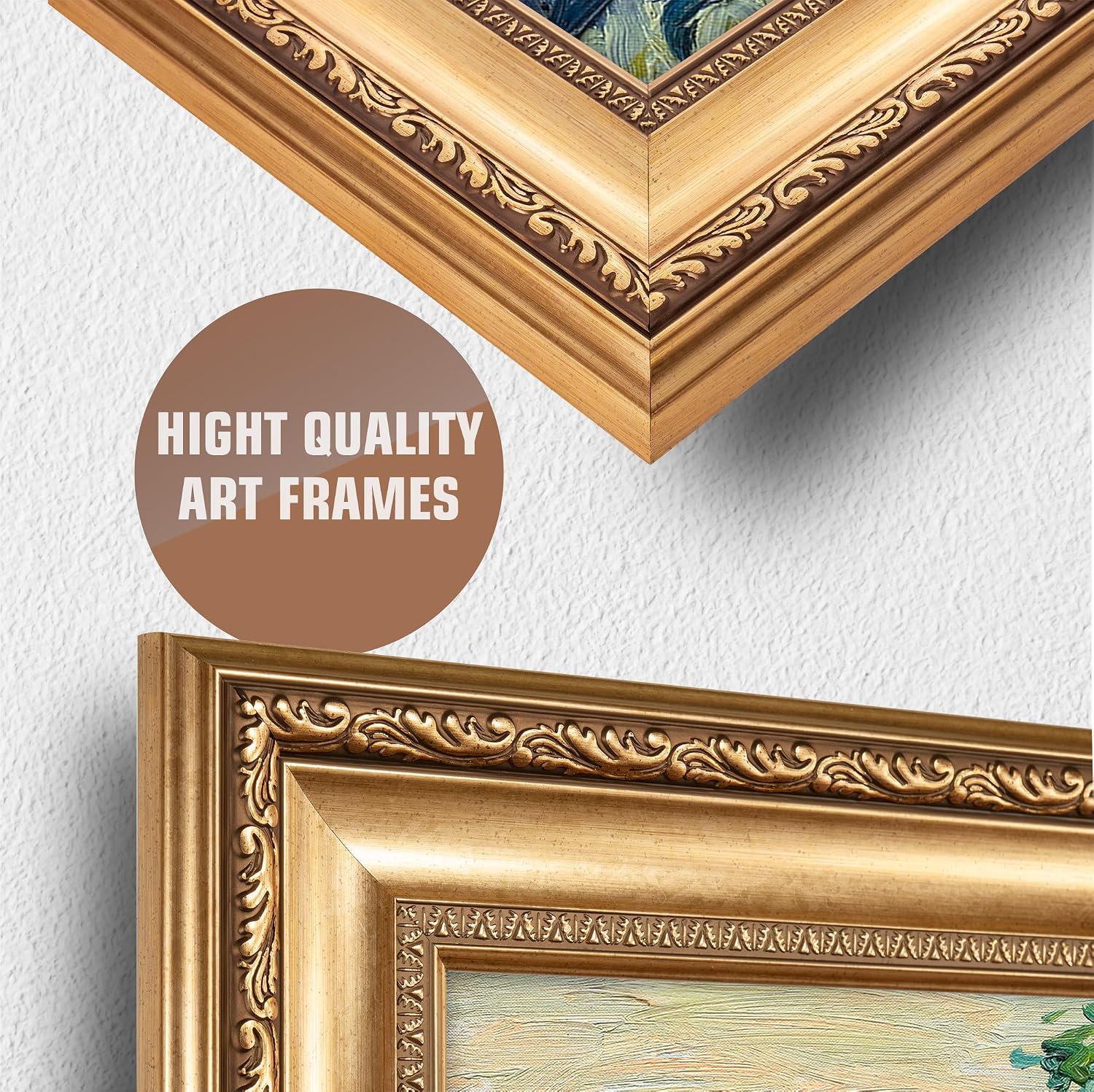 The Rocks by Vincent Van Gogh Framed Size:30x36 inches,Image Size:24x30 inches,Golden Frame The World Classic Art Reproductions,Wall Art for Home Decor