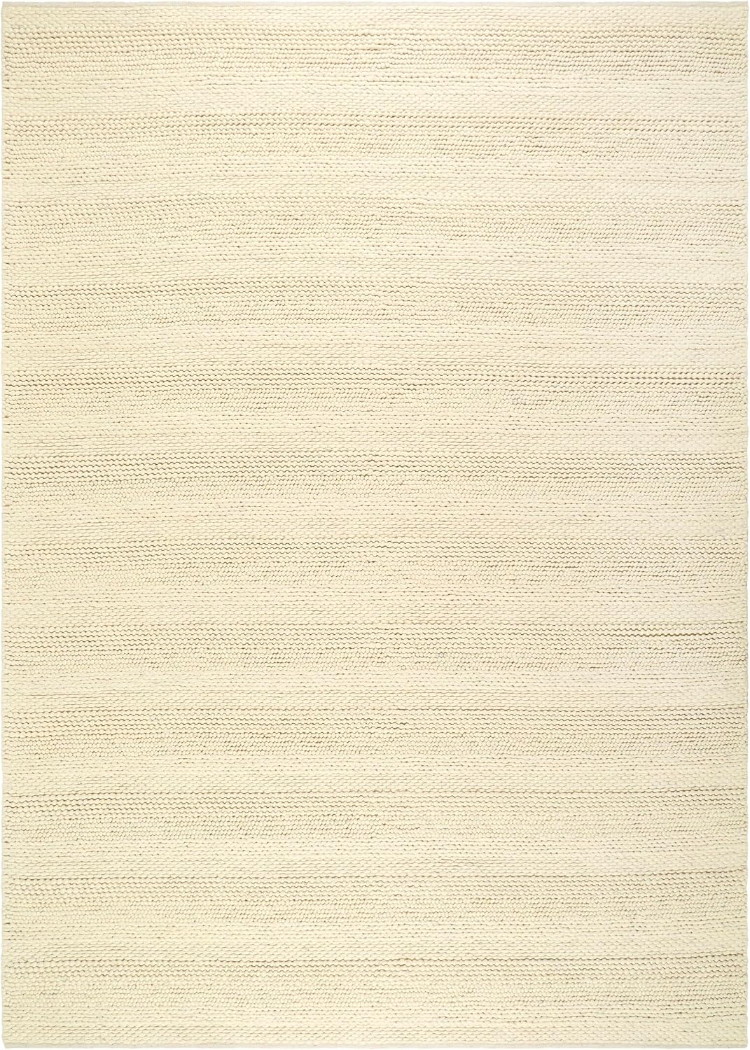 BoutiqueRugs Beige Striped Transitional Wool 3x12 Runner Rug Hand Woven Flatweave Textured Bohemian Clarke Hallway Kitchen Corridor Stairway Laundry Room Stain Resistant Non-Shedding Pet Friendly