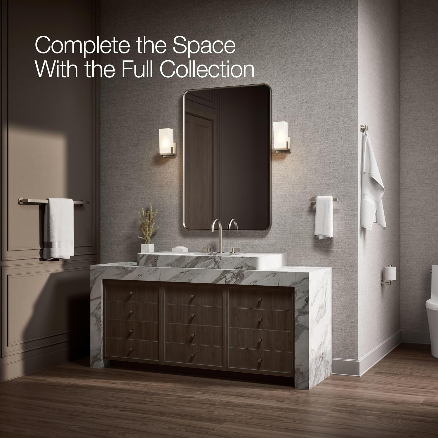 Kohler 73143-BN Composed® 30' Towel bar, Vibrant Brushed Nickel