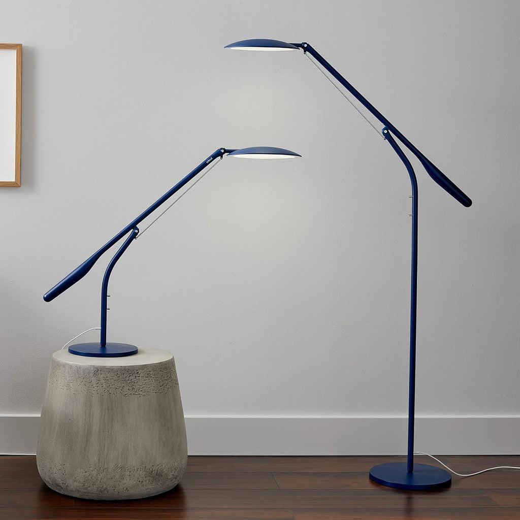 Cricut Bright Adjustable LED Desk Lamp with Swing Arm for Crafts, Bedroom, Home Office - Indigo