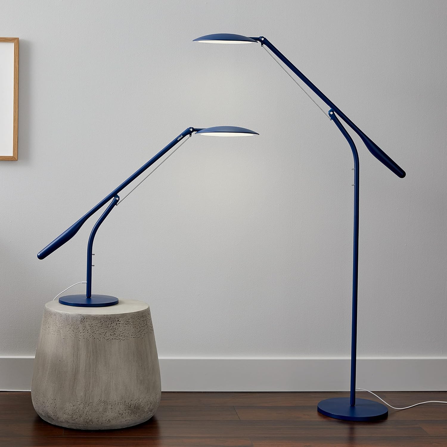 Cricut Bright Adjustable LED Desk Lamp with Swing Arm for Crafts, Bedroom, Home Office - Indigo