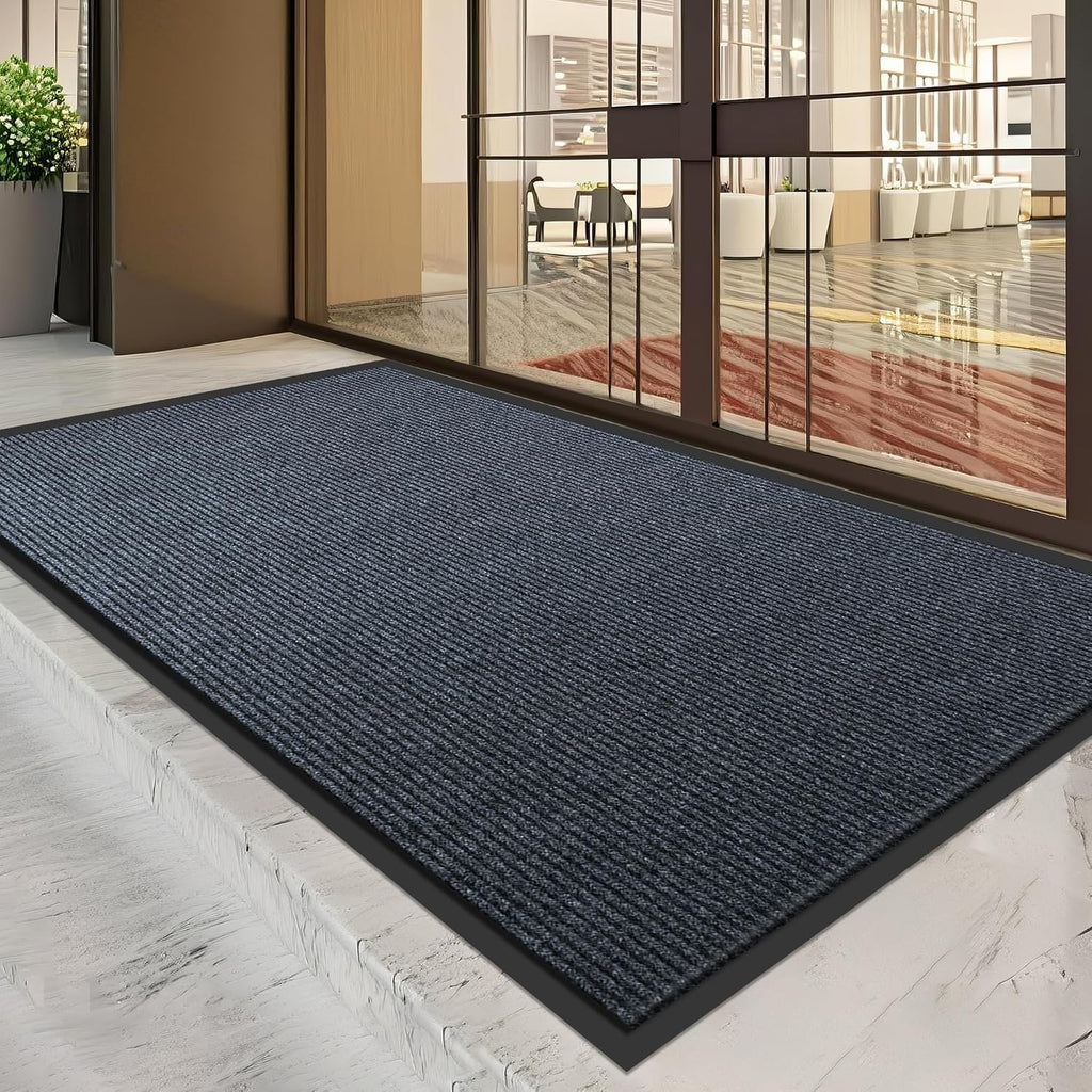 BesWin Indoor Outdoor Door Mat, 6'x4' Extra Large Front Doormat Outside Entrance, Non Slip Rubber Backing Commercial Floor Mats for Entryway, High Traffic Area, Heavy Duty, Waterproof, Easy to Clean