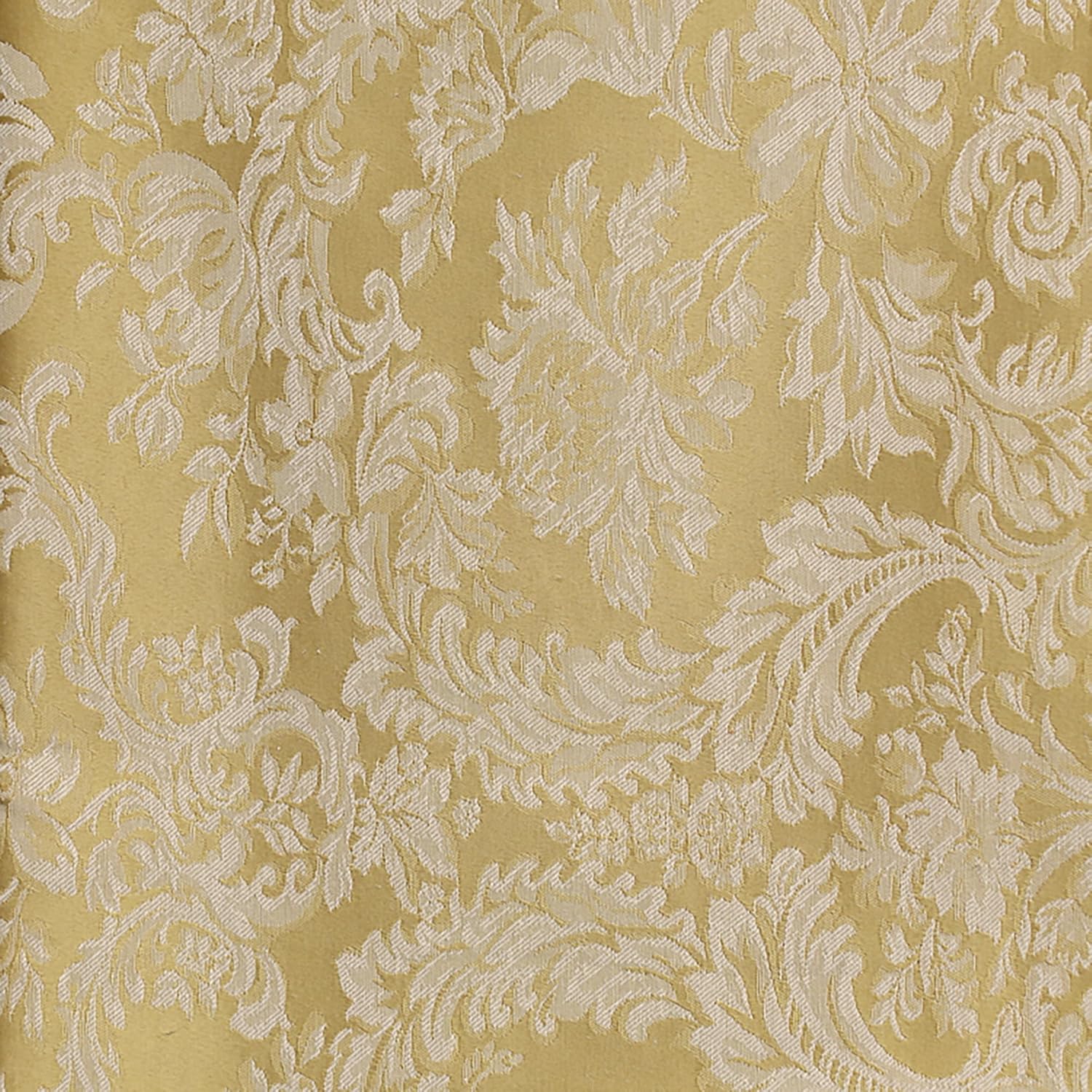 Ultimate Textile Miranda 120-Inch Round Damask Tablecloth Dijon Gold