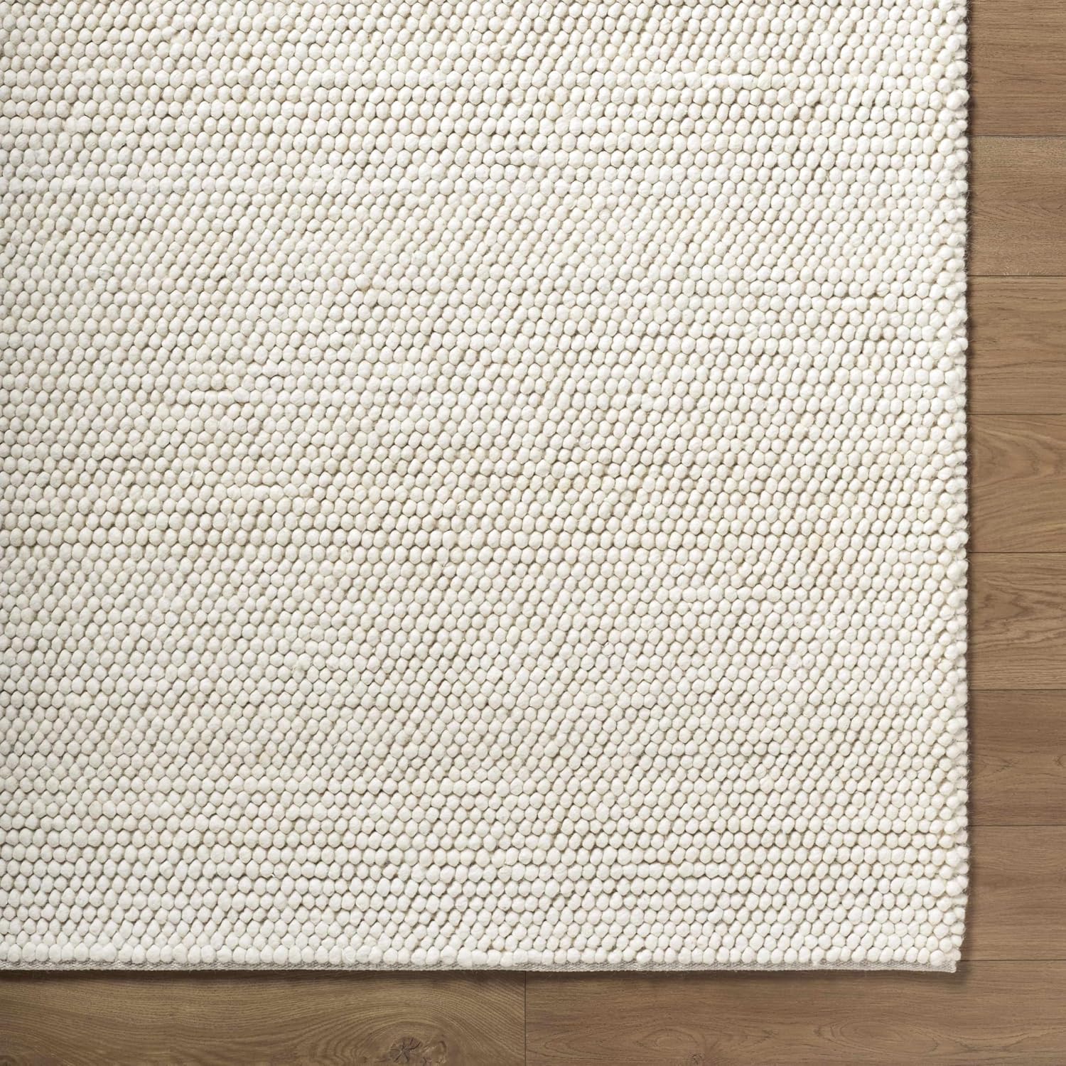 BoutiqueRugs Beige Textured Transitional 9x12 Large Area Rug Wool Hand Woven Bohemian Clayne Great Room Open Concept Master Bedroom Large Dining Room Stain Resistant Non-Shedding Pet Friendly
