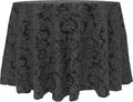 Ultimate Textile Miranda 120-Inch Round Damask Tablecloth Black