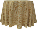 Ultimate Textile Miranda 120-Inch Round Damask Tablecloth Dijon Gold