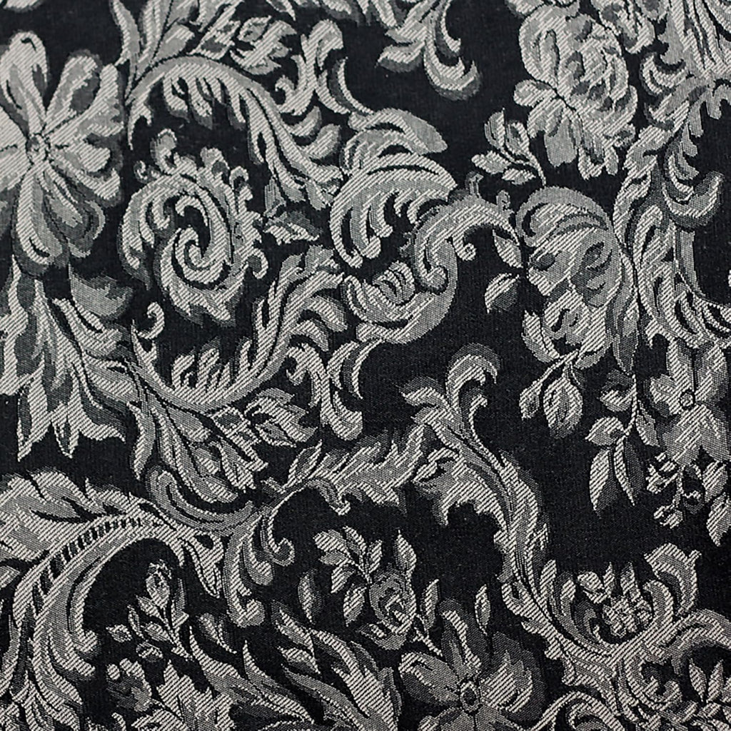 Ultimate Textile Miranda 120-Inch Round Damask Tablecloth Black