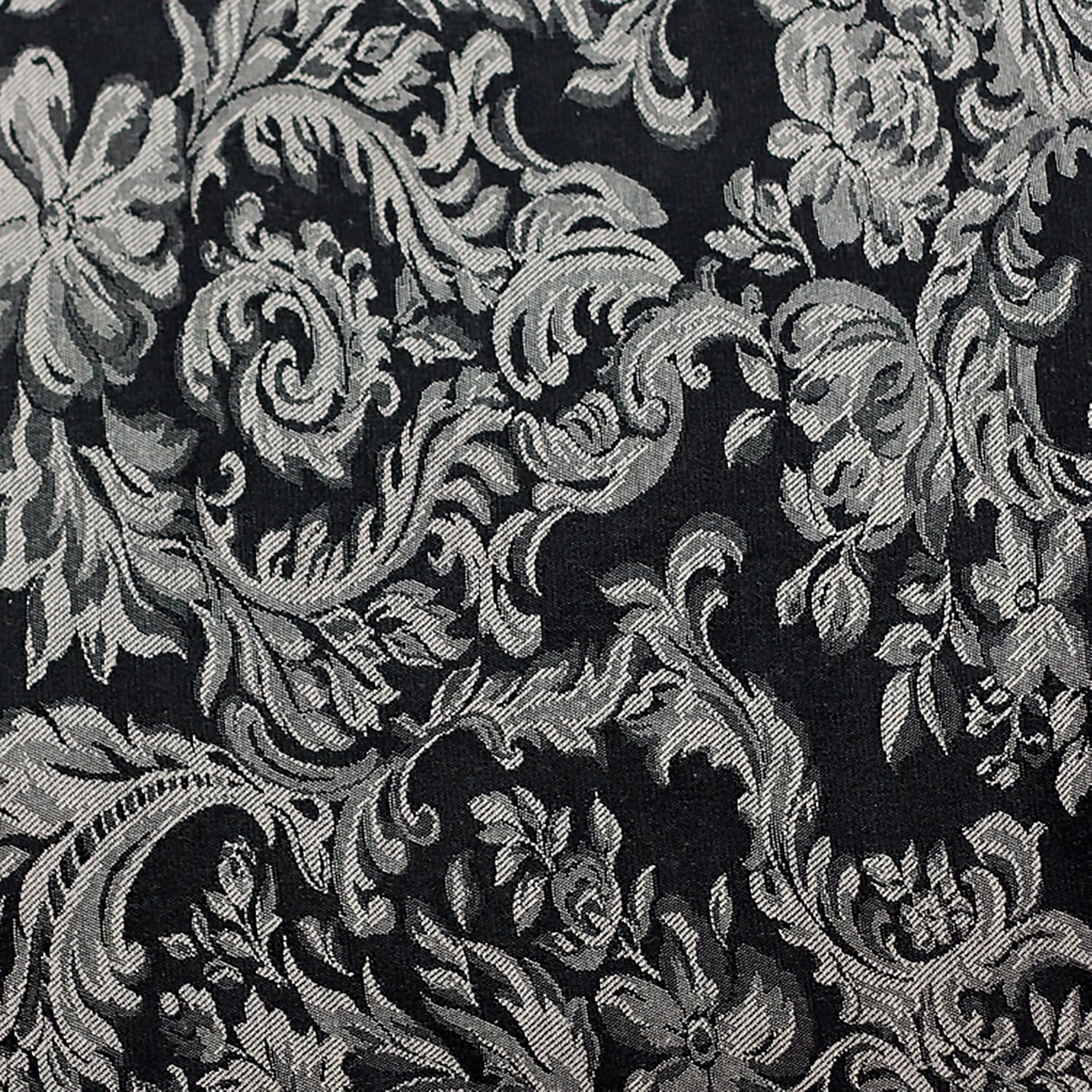 Ultimate Textile Miranda 120-Inch Round Damask Tablecloth Black