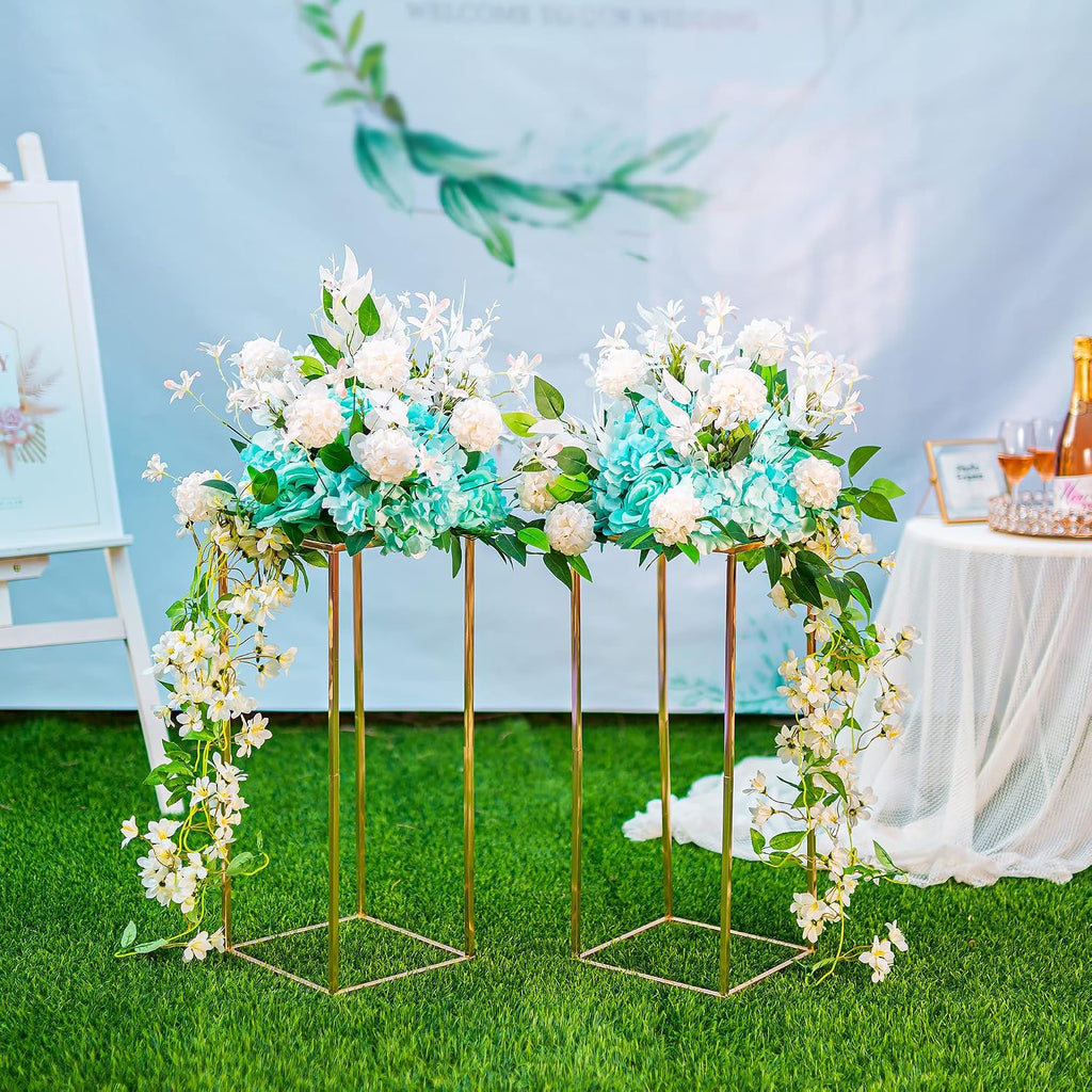Gold Flower Stand for Table: 23.6' Tall Centerpiece Stand for Wedding Table Reception Floral Center Pieces with Home Decoration Party Event 10 PCS
