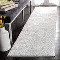 SAFAVIEH August Shag Collection Area Rug - 2'3' x 20' Runner, White, Non-Shedding & Easy Cleaning, Plush Thick Pile, Ideal for Living Room, Bedroom, Dining Space (AUG900A)