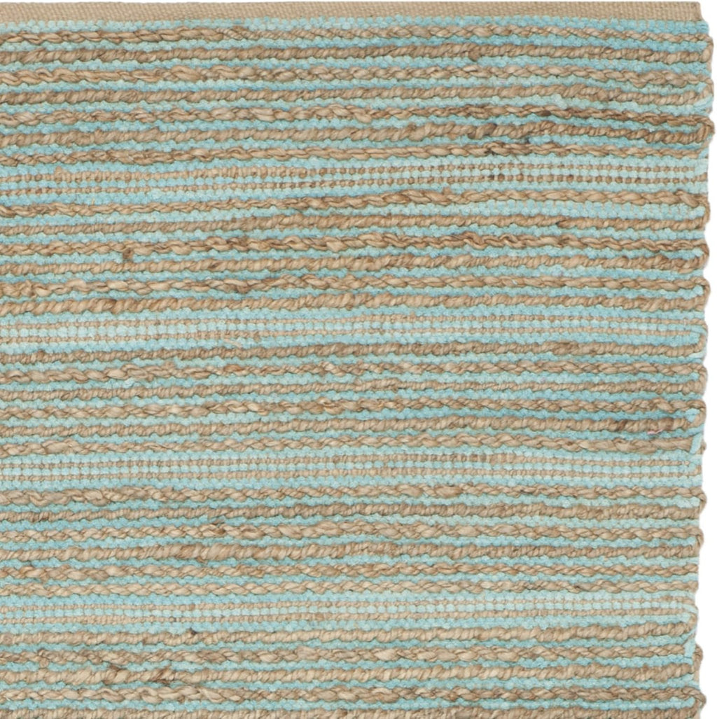 SAFAVIEH Cape Cod Collection Area Rug - 5' x 8', Aqua, Handmade Flat Weave Jute, Ideal for High Traffic Areas in Living Room, Bedroom (CAP851D)