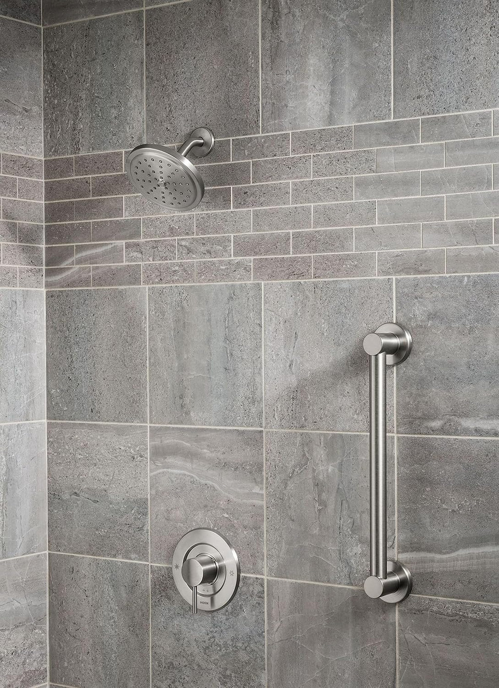 Moen YG0442BN Bathroom Safety 42-Inch Stainless Steel Modern Bathroom Grab Bar, Brushed Nickel