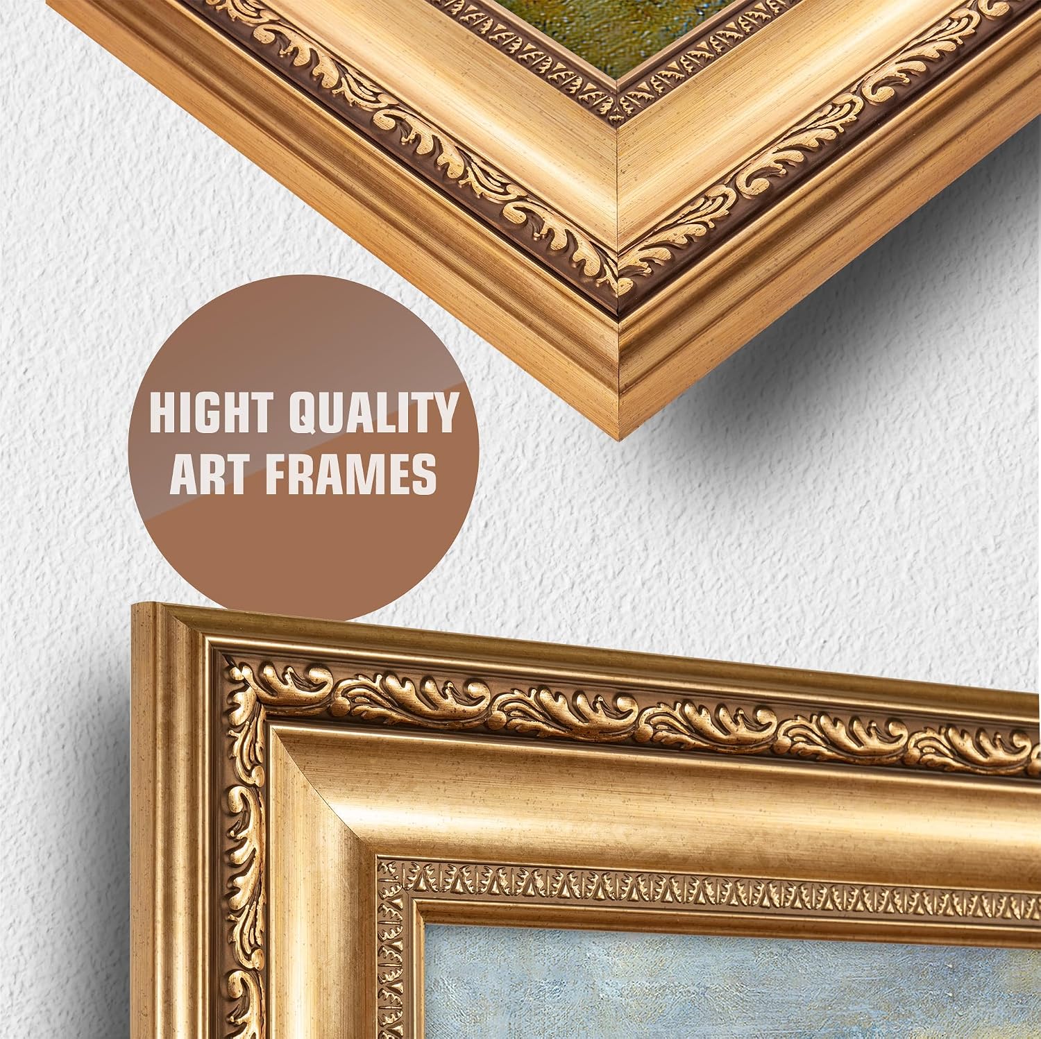 Bulb Fields by Vincent Van Gogh Framed Size:30x36 inches,Image Size:24x30 inches,Golden Frame The World Classic Art Reproductions,Wall Art for Home Decor