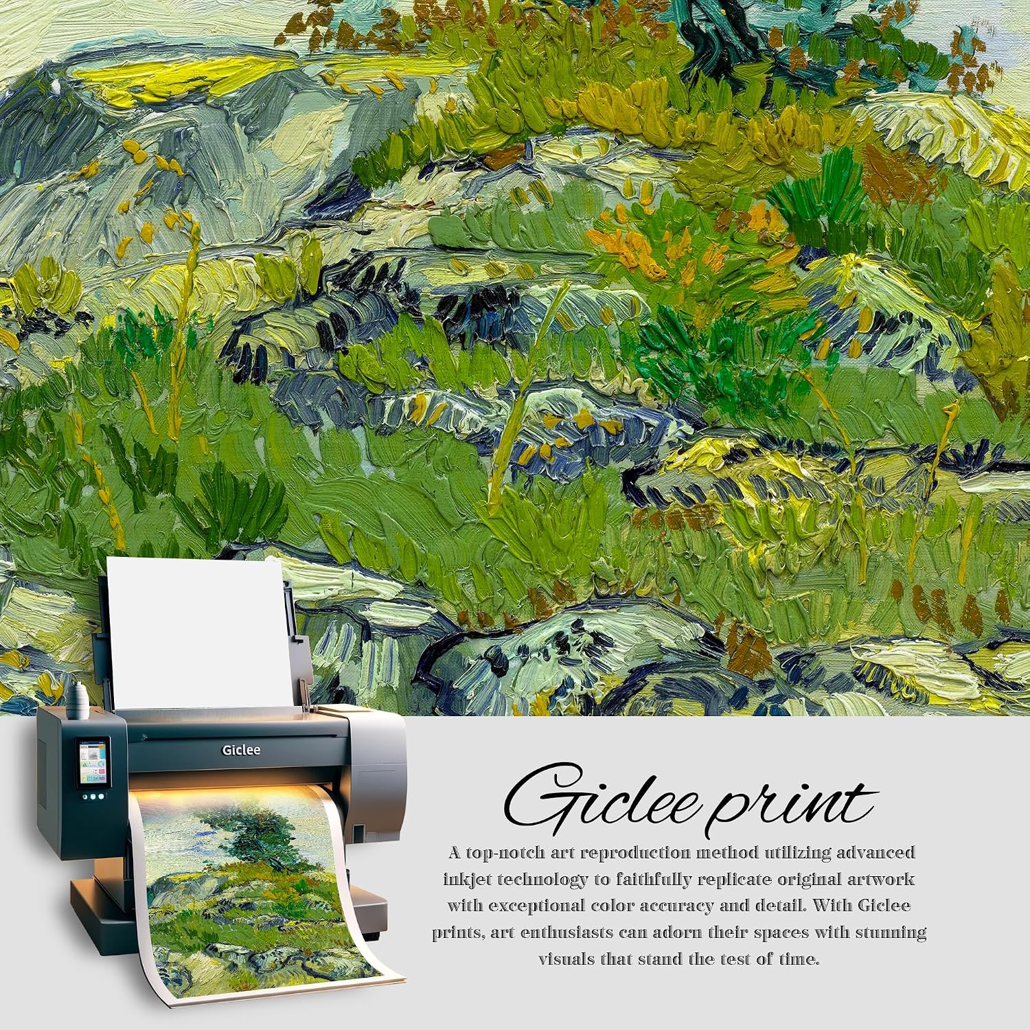 The Rocks by Vincent Van Gogh Framed Size:30x36 inches,Image Size:24x30 inches,Golden Frame The World Classic Art Reproductions,Wall Art for Home Decor