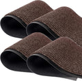 MaxMat® 4-Pack Extra Large Commercial Floor Mat, 3 x 5 Feet Heavy Duty, Waterproof, Low-Profile, Easy to Clean, Rubber Entry Mat (Brown, 3 x 5 Feet - 4 Pack)