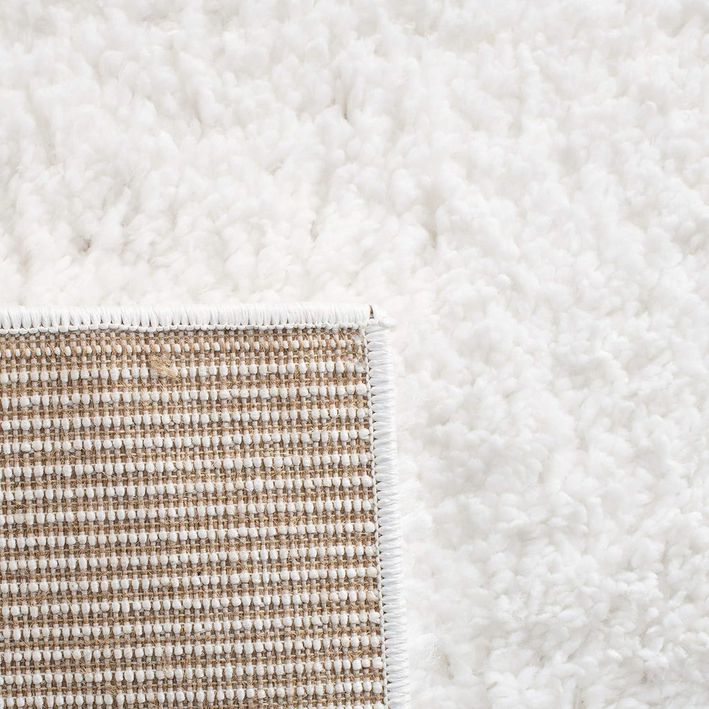 SAFAVIEH August Shag Collection Area Rug - 2'3' x 20' Runner, White, Non-Shedding & Easy Cleaning, Plush Thick Pile, Ideal for Living Room, Bedroom, Dining Space (AUG900A)