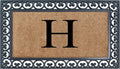 A1HC Natural Coir Monogrammed Door Mat For Front Door, 30'x48', Anti-Shed Treated Durable Doormat for Outdoor Entrance, Heavy Duty, Low Profile, Easy to Clean, Long Lasting Front Porch Entry Rug