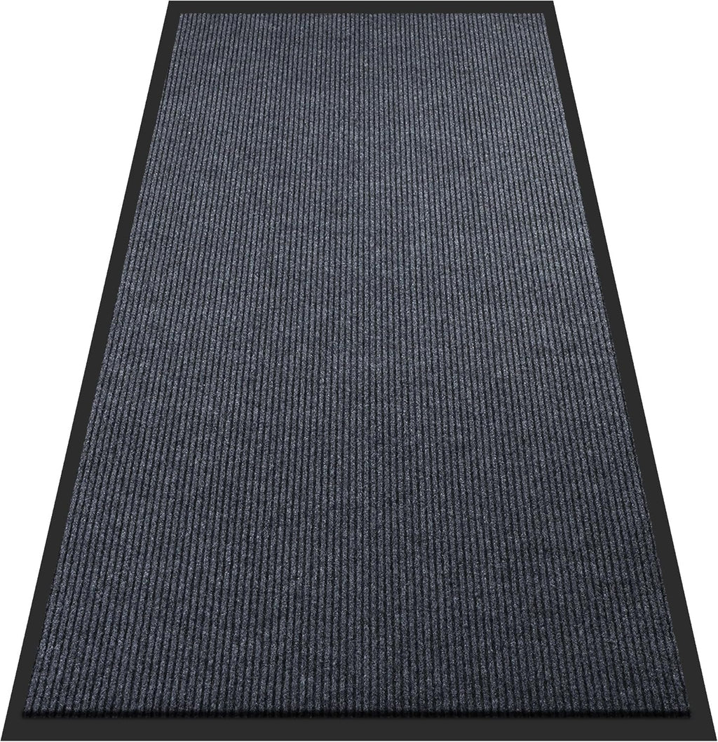8'x4' Front Door Mat, Extra Large Indoor Outdoor Doormat, Heavy Duty Commercial Floor Mat, Non Slip Rubber Backing Welcome Mats for Entryway, High Traffic Area, Waterproof, Low-Profile, Easy to Clean