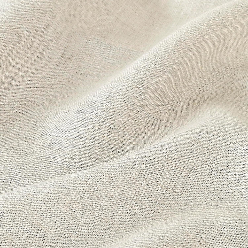 D'Moksha Homes Light Natural Linen Tablecloth 60 x 156 Inch - 100% Pure Linen Natural Tablecloth for Rectangle Tables - Classic Hemstitch, Machine Washable Table Cloth for Mothers Day, Spring