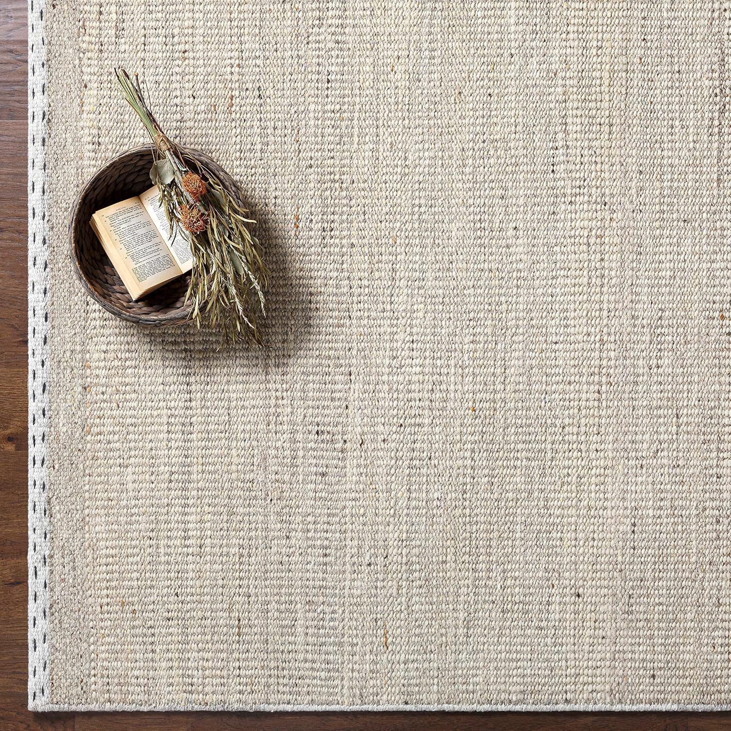 BoutiqueRugs Beige Solid Transitional Wool 2x3 Accent Rug Hand Woven Flatweave Charcoal Tan Dark Red Medium Gray Traditional Yaniklar Entryway Bedside Nursery Mudroom Bathroom Powder Room Non-Shedding