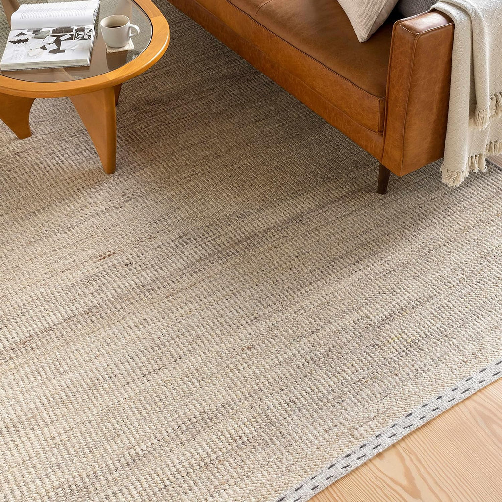 BoutiqueRugs Beige Solid Transitional Wool 2x3 Accent Rug Hand Woven Flatweave Charcoal Tan Dark Red Medium Gray Traditional Yaniklar Entryway Bedside Nursery Mudroom Bathroom Powder Room Non-Shedding
