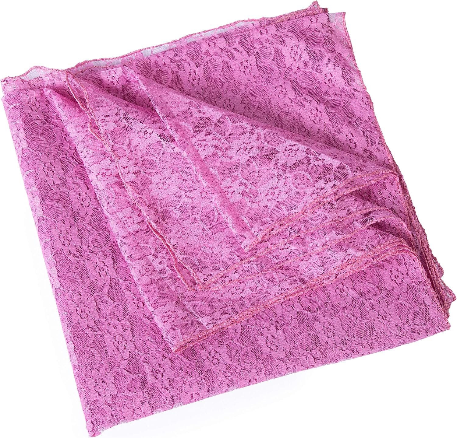 MDS Pack of 12 Wedding 27 x 170 inches Long Sheer lace Table Runner for Wedding Banquets Decorations Birthday Parties, Engagements, Rustic Boho for 14Feet Table Runners - Dusty Pink