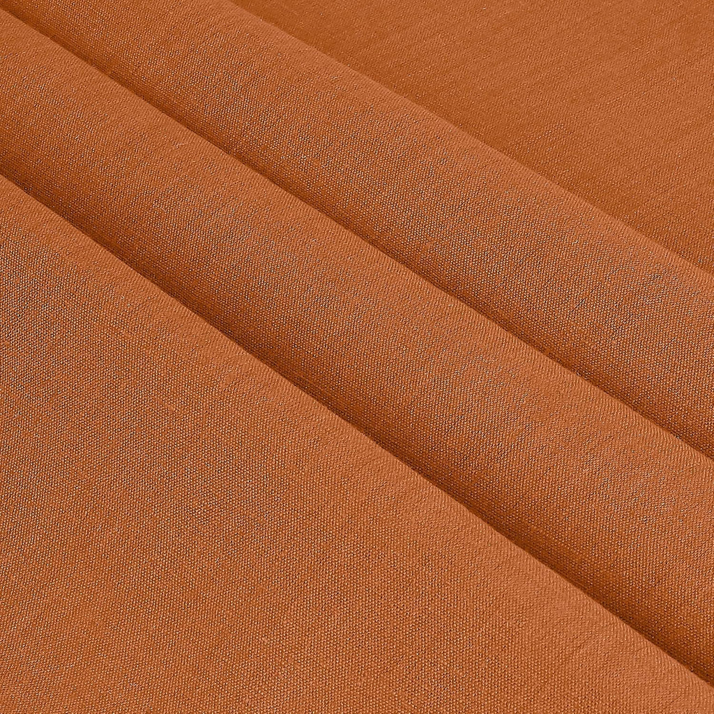 Signature Linen™ by D'Moksha Rust Tablecloth, Rectangle Tablecloth 60 x 144 Inch, 100% Pure Linen, Hemstitch, Machine Washable, Long Table Cloth- Summer